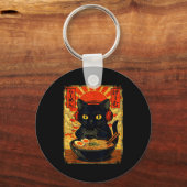 Funny Cat Gamer Men Anime Kawaii Gaming Headset Ca Sleutelhanger (Voorkant)