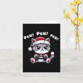 Funny Cat Gamer Pew Videogame Christmas Boys Kinde Kaart (Gele Bloem)