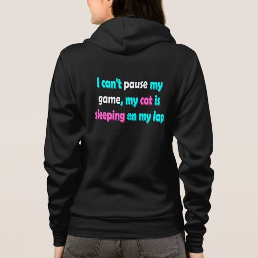 Funny Cat Gaming Hoodie (Achterkant)
