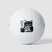 Funny cat gemotiveerd door koffie golfballen (Voorkant)