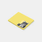 Funny cat gemotiveerd door koffie post-it® notes (Schuin)