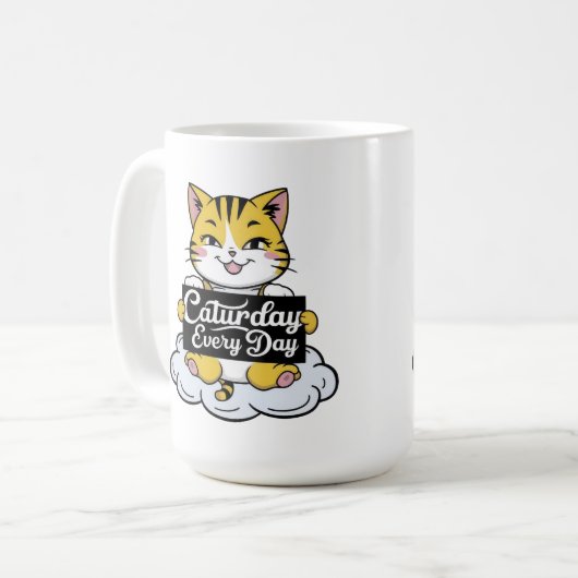 Funny Cat Gezegde elke dag Koffiemok (Voorkant links)