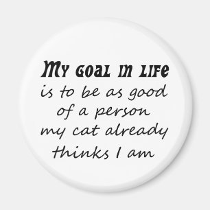 Funny cat gezegden grap slogan novelty magnet gift
