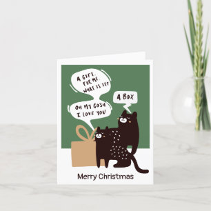 Funny Cat Gift (ideaal voor vele gelegenheden) Hum Feestdagen Kaart