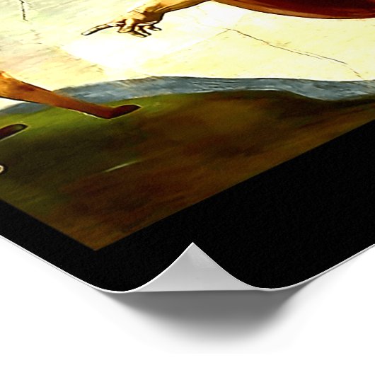 Funny Cat God Creation Of Adam Meme Jesus Christia Poster (Hoek)