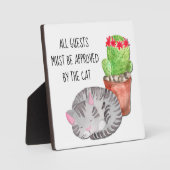 Funny Cat Goedkeuring gasten Fotoplaat (Voorkant)