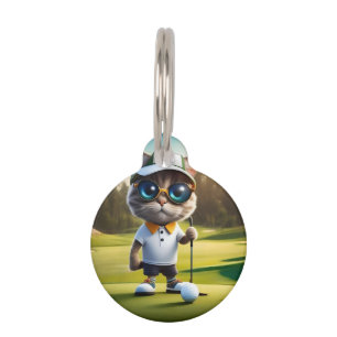 Funny Cat Golf Player, Huisdierpenning