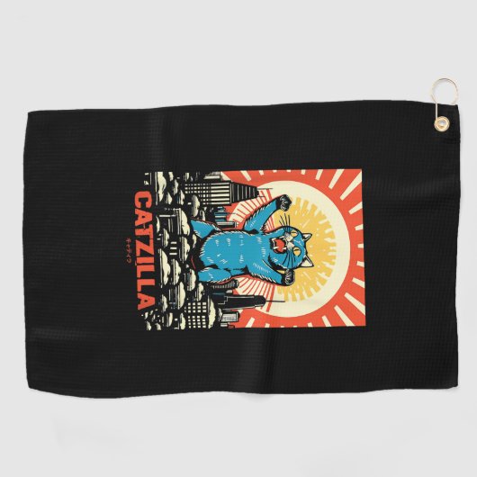 Funny Cat Golfhanddoek (Horizontaal)