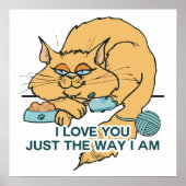 Funny Cat Graphic Gezegde Poster (Voorkant)