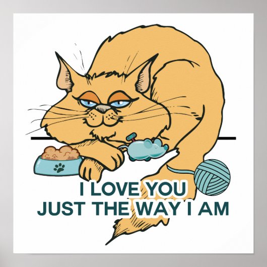 Funny Cat Graphic Gezegde Poster (Voorkant)