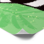 Funny Cat Green laat Natuur over Poster (Hoek)