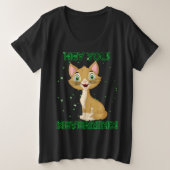 Funny Cat Grote Maat T-shirt (Design voorkant)