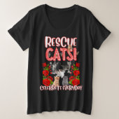 Funny Cat Grote Maat T-shirt (Design voorkant)