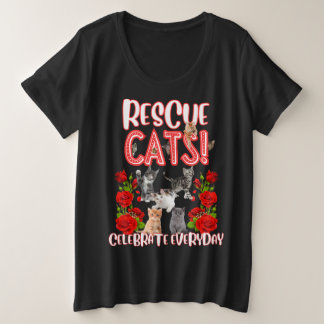 Funny Cat Grote Maat T-shirt