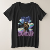 Funny Cat Grote Maat T-shirt (Design voorkant)