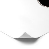 Funny Cat Hair Quote Cute Black Cat Silhouette Poster (Hoek)