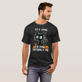 Funny Cat Halloween, It's Fine I'm Fine Everything T-shirt (Voorkant volledig)