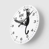 Funny Cat Hang daar grappig Ronde Klok (Hoek)