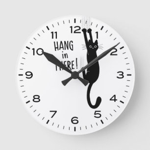 Funny Cat Hang daar grappig Ronde Klok