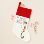 Funny Cat Hanging On - Calico Cat  Kerstsok<br><div class="desc">Grappig kerstkussen met een calicaanse kat met klauwen. Beste kerstman,  ik kan het uitleggen. Deze tekst kan worden gepersonaliseerd. Een leuke voorraad voor katten- en kattenliefhebbers!</div>