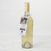 Funny Cat Hangover Groom Party Bottle Hanger (Schuin)