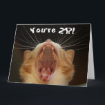 Funny Cat Happy 21st Birthday Kaart<br><div class="desc">Dit ontwerp heeft een grappig afbeelding van een kat. Ideaal voor speciale gelegenheden zoals verjaardagen,  verjaardagen en meer. Als u het ontwerp wilt personaliseren door het bericht,  de leeftijd of het lettertype te wijzigen,  klikt u op "Ontwerp bewerken".</div>