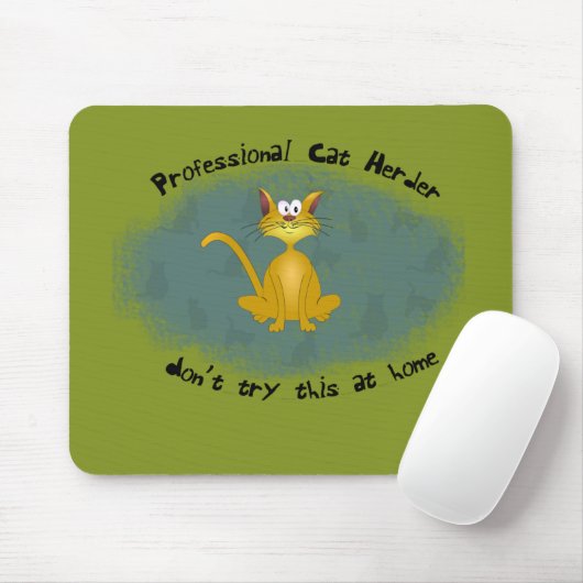 Funny Cat Herder Mousepad Muismat (Met muis)
