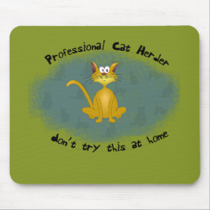 Funny Cat Herder Mousepad Muismat
