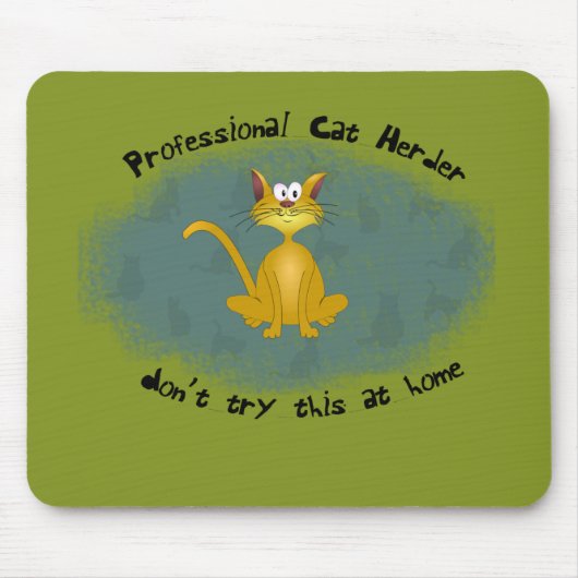 Funny Cat Herder Mousepad Muismat (Voorkant)