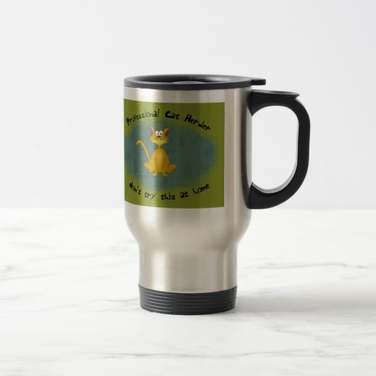 Funny Cat Herder Travel Mug Reisbeker (Rechts)