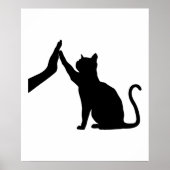 Funny Cat High Five Graphic Cat Owner & Cat Lover Poster (Voorkant)