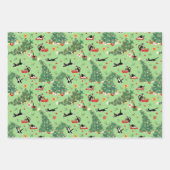 Funny Cat Holiday Trio Inpakpapier Vel (Voorkant 2)