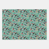 Funny Cat Holiday Trio Inpakpapier Vel (Voorkant)