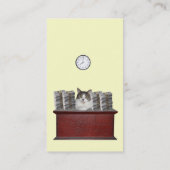 Funny Cat Home Business Visitekaartje (Achterkant)
