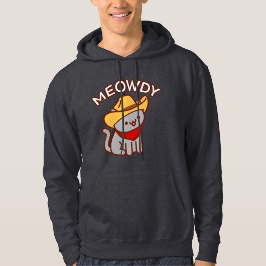 Funny Cat Hoodie - "MEOWDY" (Voorkant)