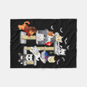 Funny Cat Horror Movies Cute Halloween Cat Lovers  Fleece Deken (Voorkant (Horizontaal))