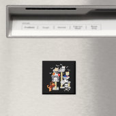 Funny Cat Horror Movies Cute Halloween Cat Lovers  Magneet (Insitu (Vaatwasser))