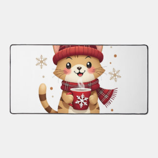 Funny Cat Hot Choco Season Merry Christmas Mom Dad Bureaumat