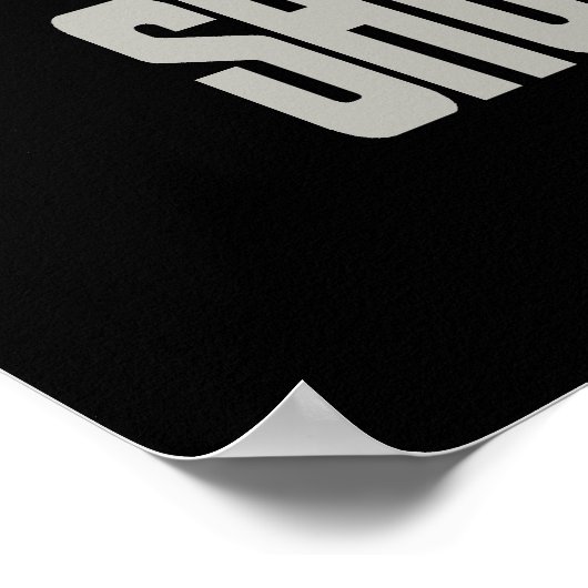 Funny Cat Hou je MEOWth (donker) dicht Poster (Hoek)