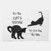 Funny Cat House Kitchen Towel Theedoek (Horizontaal)