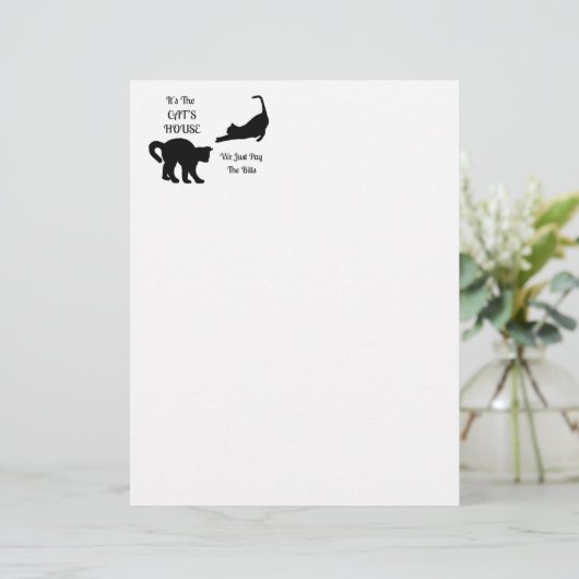 Funny Cat House Letter Heed Paper (Staand voorkant)
