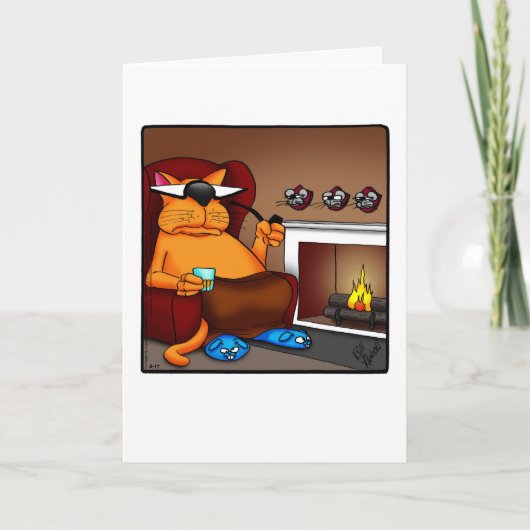 Funny Cat Humor Blijf in contact Wenskaart Kaart (Voorkant)