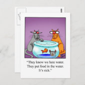 Funny Cat Humor Briefkaart (Voorkant / Achterkant)