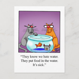 Funny Cat Humor Briefkaart