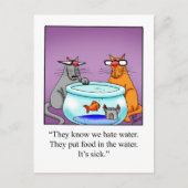 Funny Cat Humor Briefkaart (Voorkant)