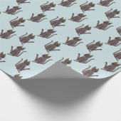 Funny Cat Humor Cadeaupapier (Hoek)