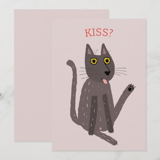 Funny Cat Humor Card Feestdagenkaart (Voorkant / Achterkant)