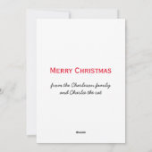 Funny Cat Humor Feestdagenkaart (Achterkant)