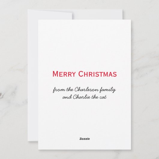 Funny Cat Humor Feestdagenkaart (Achterkant)