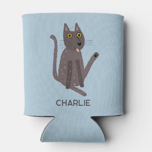 Funny Cat Humor gepersonaliseerd Blikjeskoeler (Achterkant)